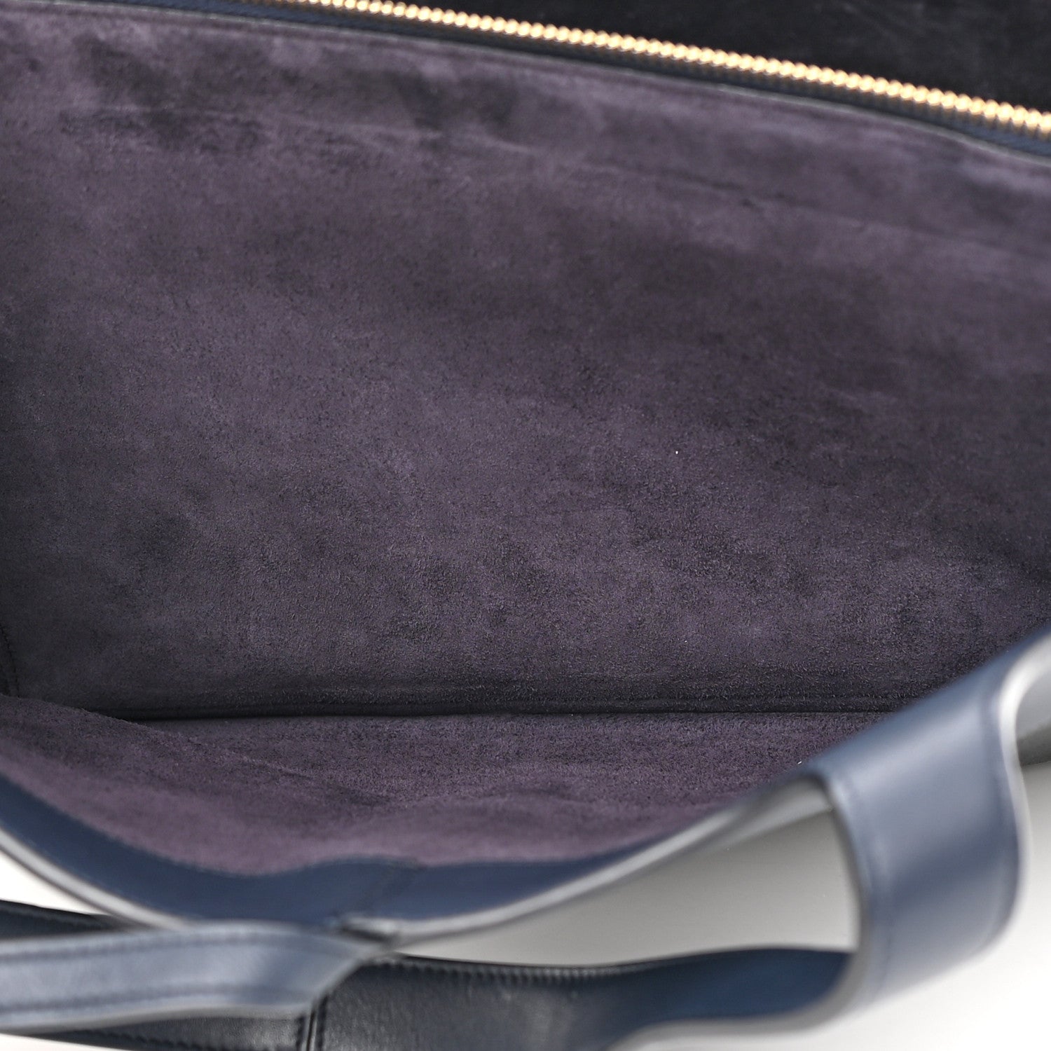 Celine Smooth Calfskin Bi-Color Medium Tri-Fold Bag Black Dark Sea 7 of 20