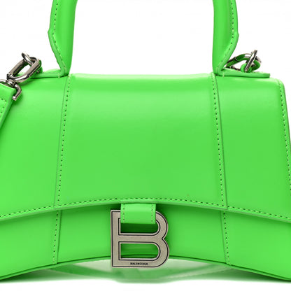 Balenciaga Shiny Box Calfskin Hourglass Top Handle Bag XS Fluo Green 9 of 15