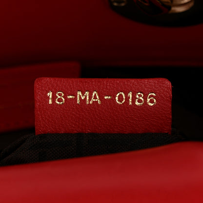 Christian Dior Lambskin Cannage Small Lucky Badges My Lady Dior Red 7 of 11