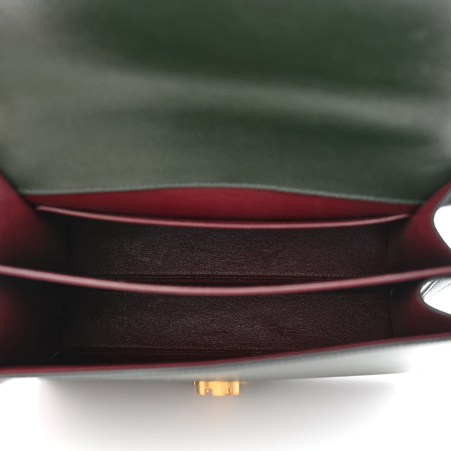 Saint Laurent Grain de Poudre Medium Classic Monogram Cassandra Top Handle Dark Green 5 of 12