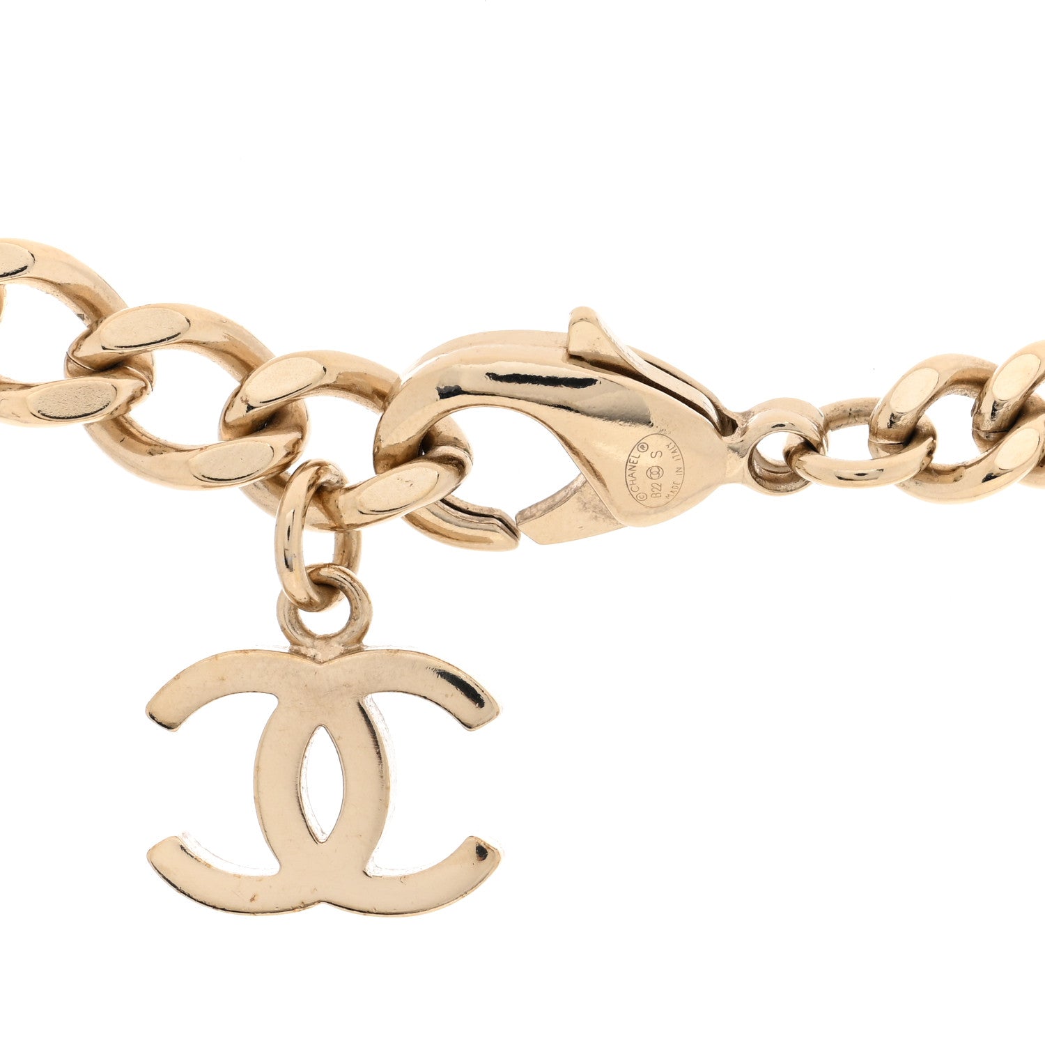 Chanel Crystal Chain CC Link Choker Gold Silver 4 of 5