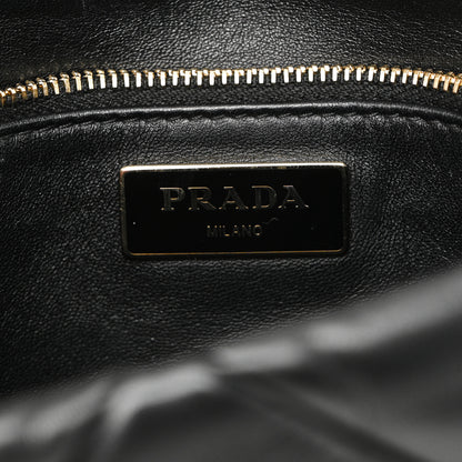 Prada Nappa Re-Nylon Triangle Quilted Patchwork System Flap Shoulder Bag Black 6 of 9