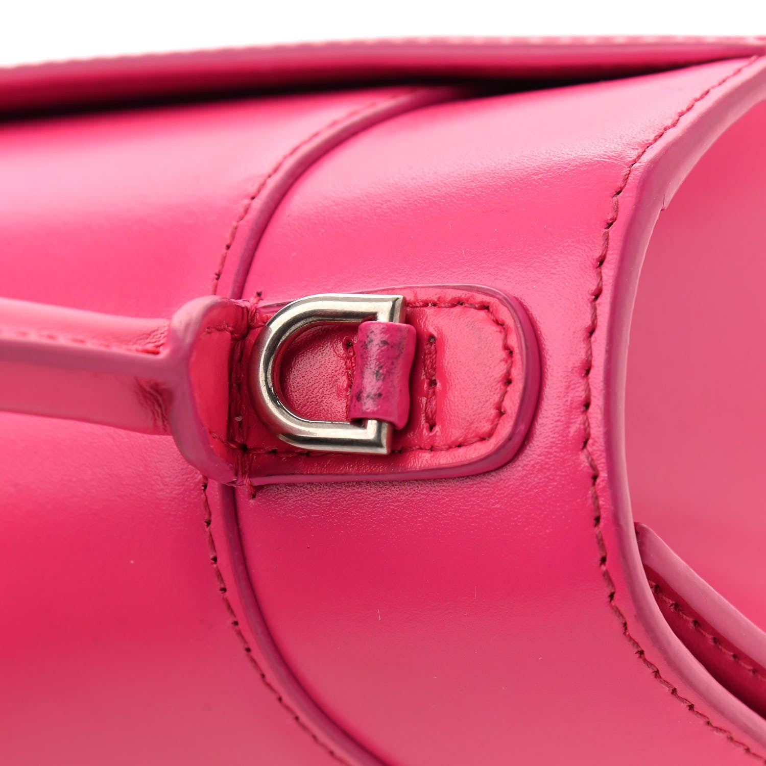 Balenciaga Shiny Box Calfskin Small Hourglass Top Handle Bag Acid Fuchsia 13 of 19