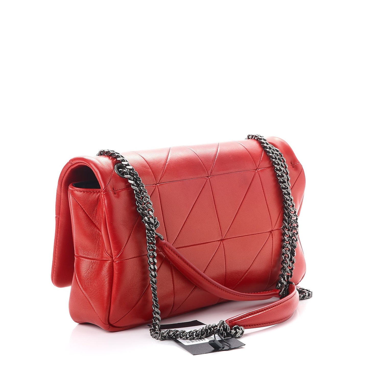 Lambskin Patchwork Monogram Medium Jamie Red