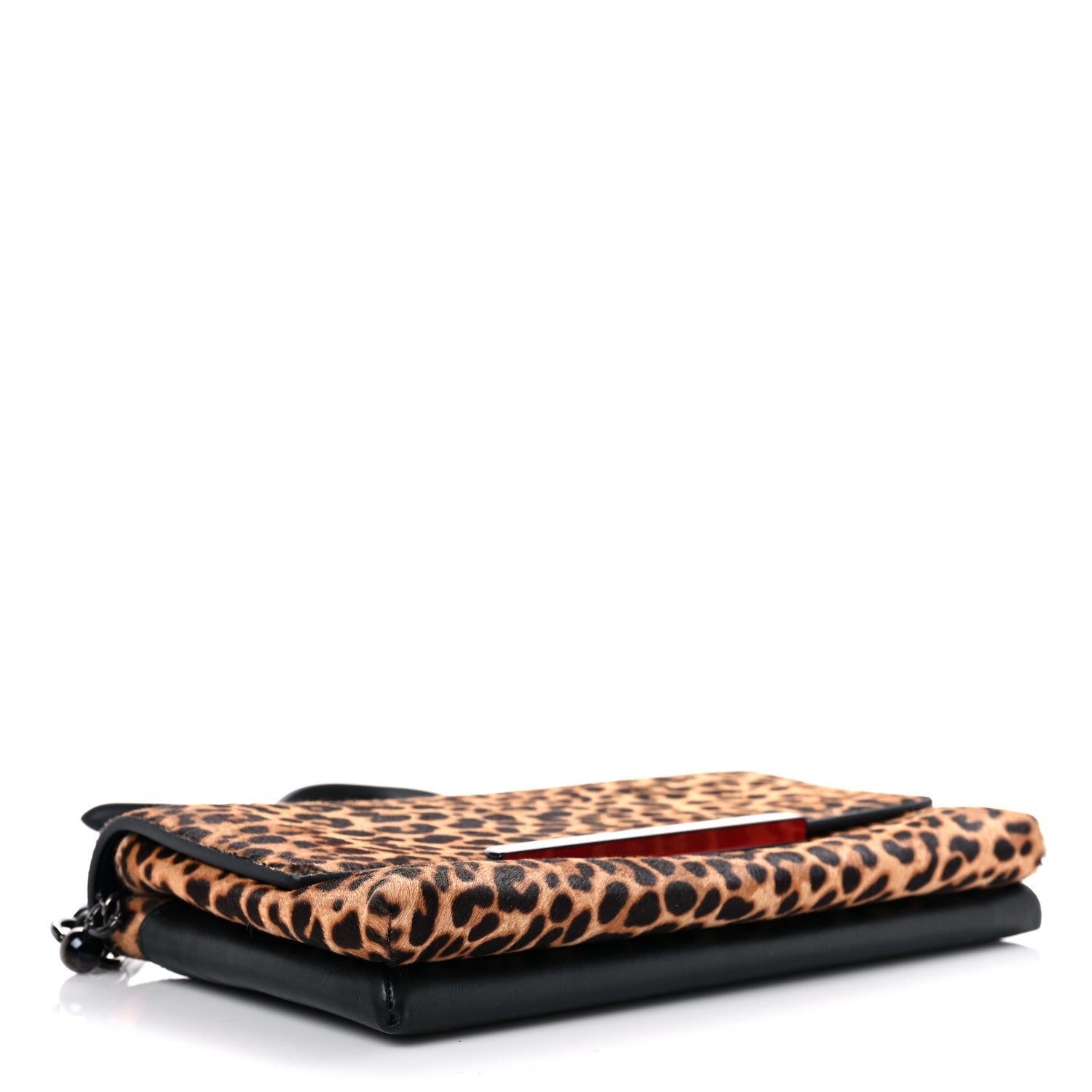 Christian Louboutin Pony Hair Leopard Print Rougissime Clutch 5 of 11