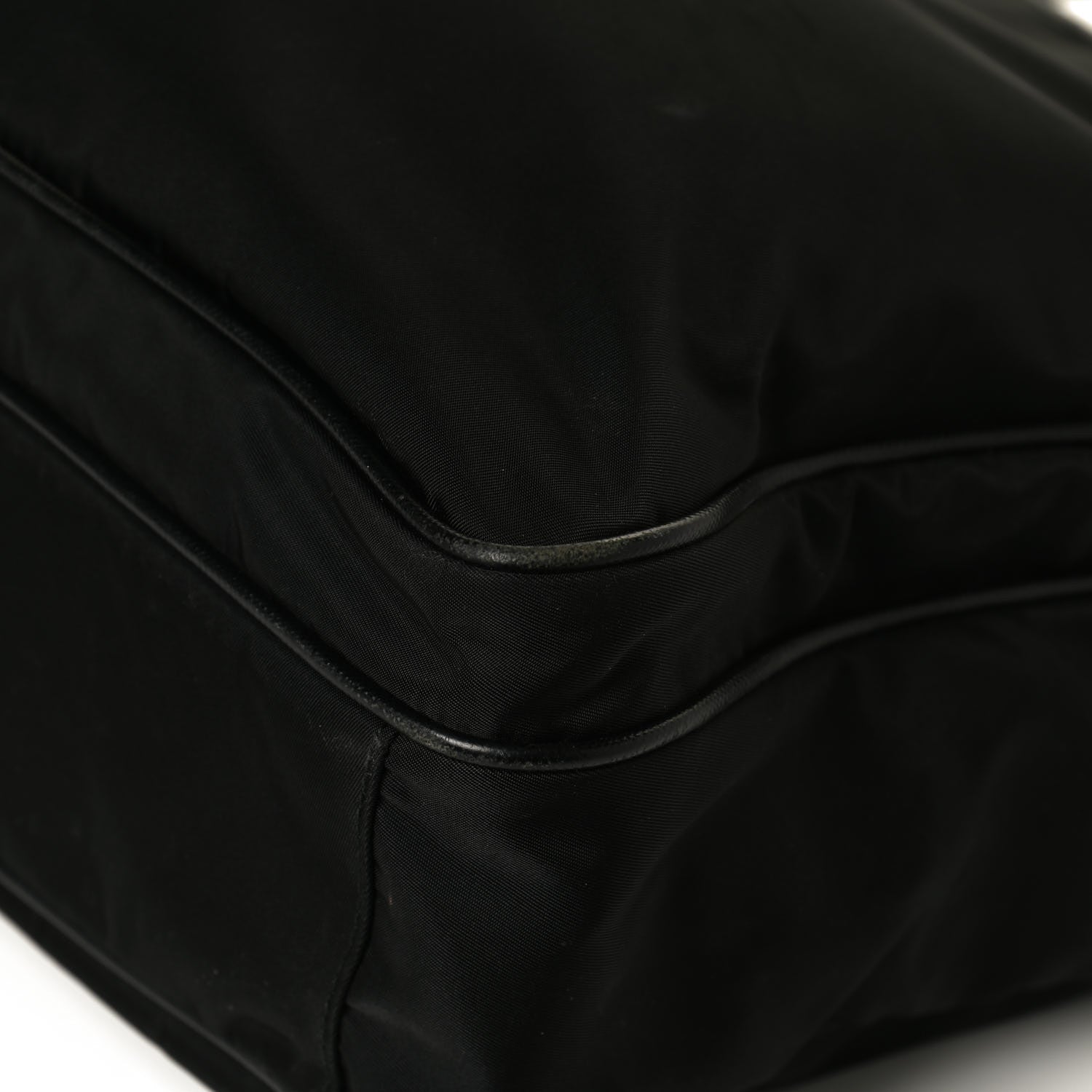 Prada Tessuto Nylon Saffiano Shopping Tote Black 7 of 15