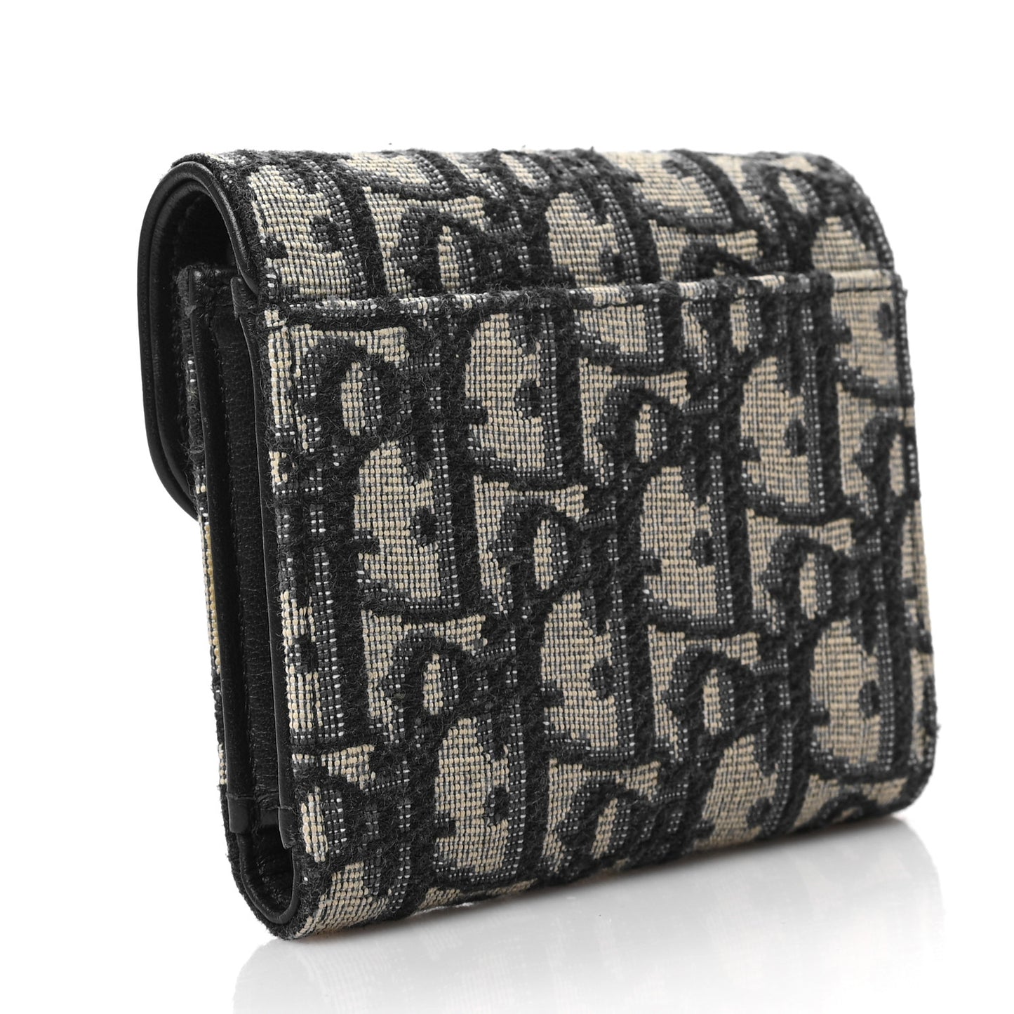 Oblique Saddle Lotus Wallet Blue