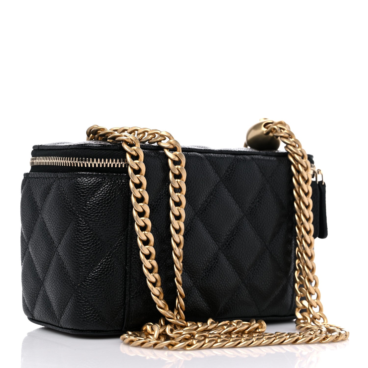 Chanel Caviar Quilted Sweetheart Vanity Case Black 3 of 10