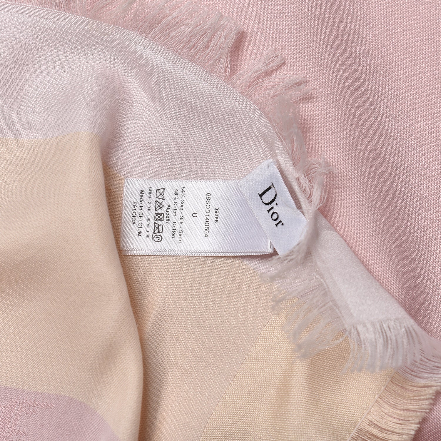 Christian Dior Silk Cotton Ballerina Scarf Pink 5 of 5