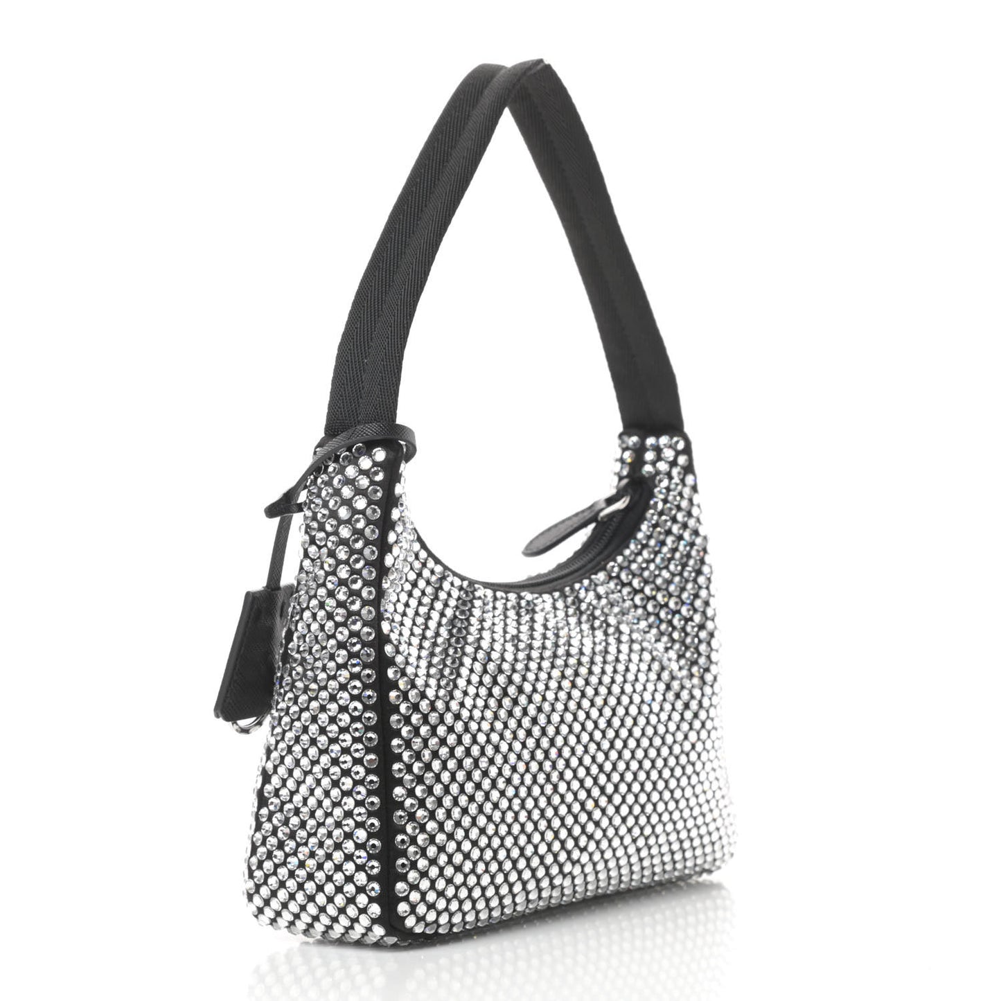 Satin Crystal Mini Re-Edition 2000 Bag Cristal