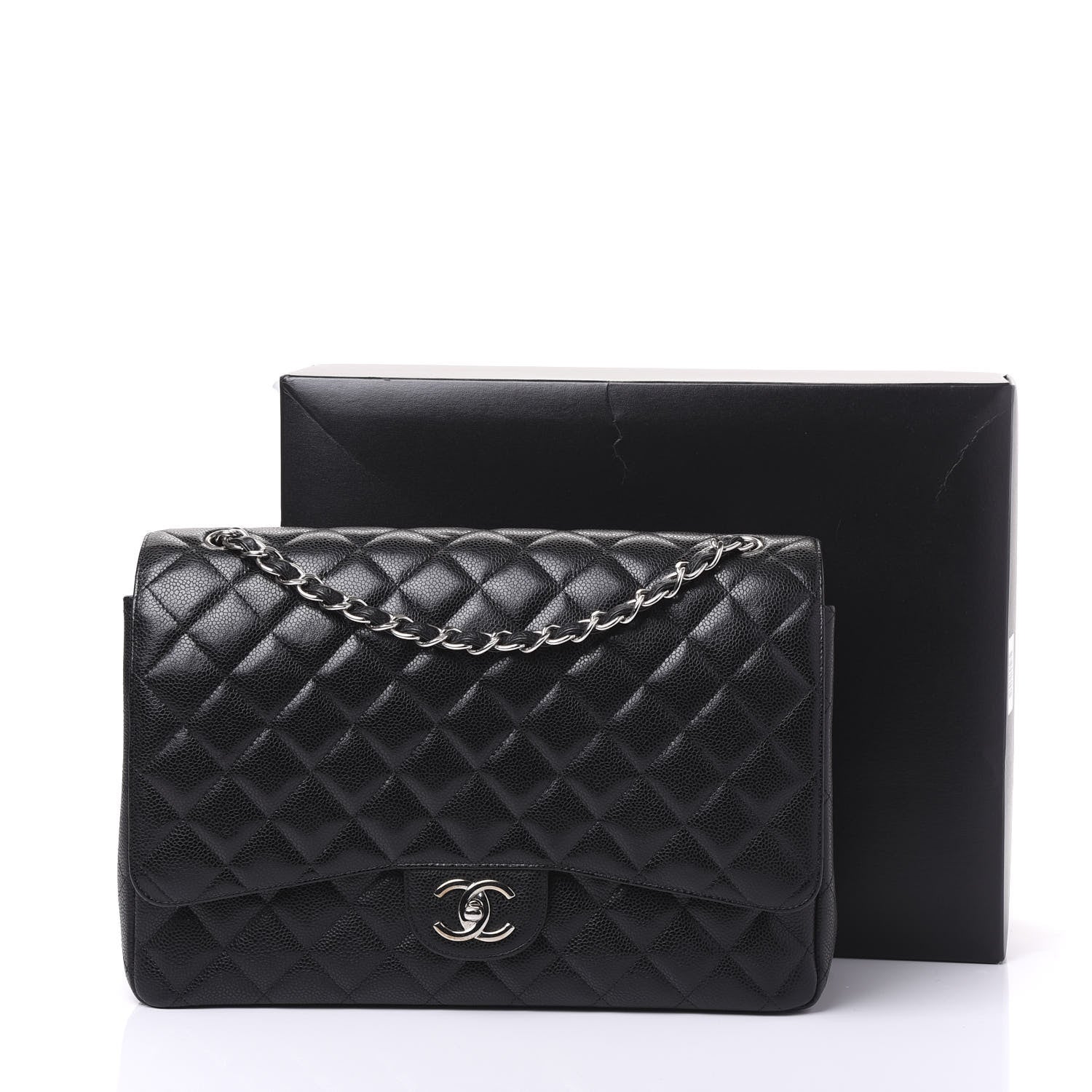 Chanel Caviar Quilted Maxi Double Flap Black 10 of 10