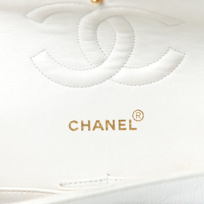 Chanel Caviar Quilted Medium Double Flap White 14 of 18