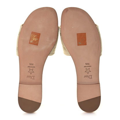 Christian Dior Lurex Dway Mules Slide Sandals 36.5 Gold Beige 5 of 7