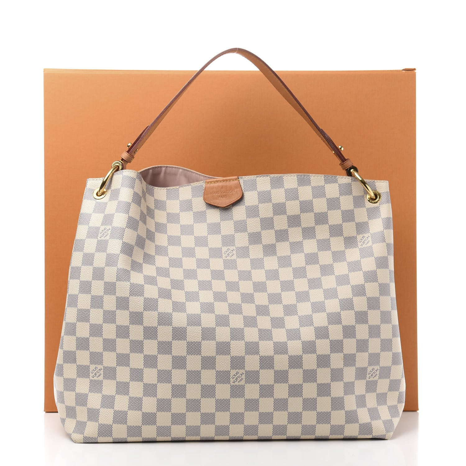 Louis Vuitton Damier Azur Graceful MM Rose Ballerine 12 of 12
