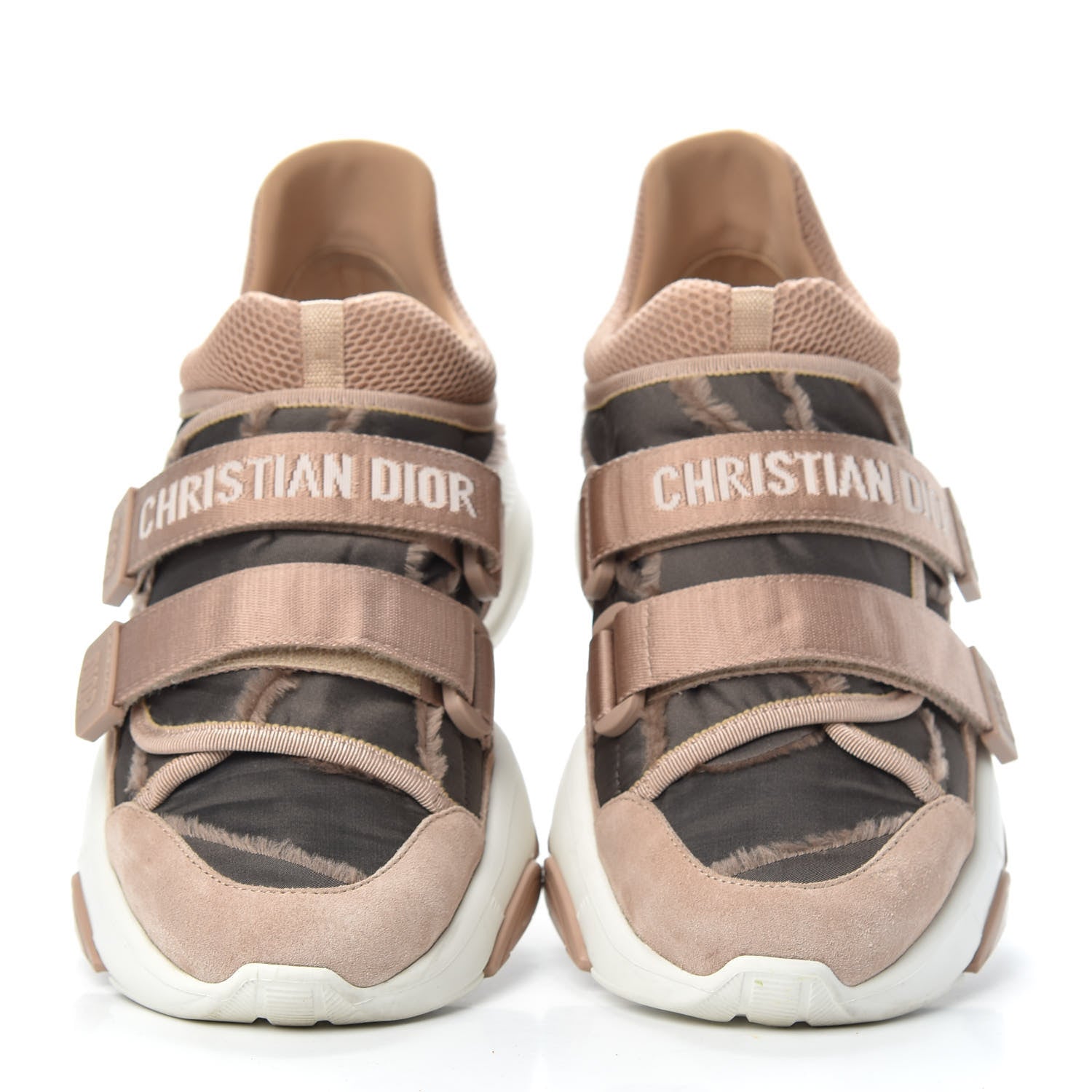 Christian Dior Technical Fabric Nylon Camouflage Womens D-Wander Sneakers 39.5 Nude 5 of 9