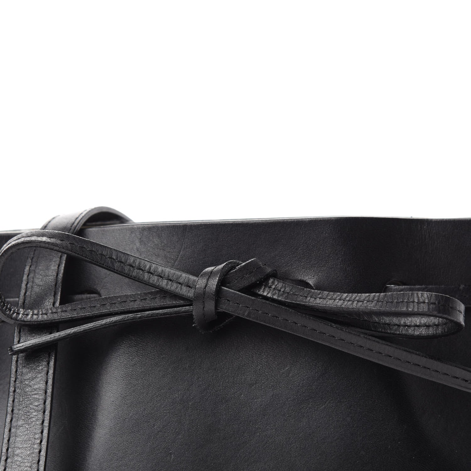 Mansur Gavriel Calfskin Mini Mini Bucket Bag Black Argento 10 of 10