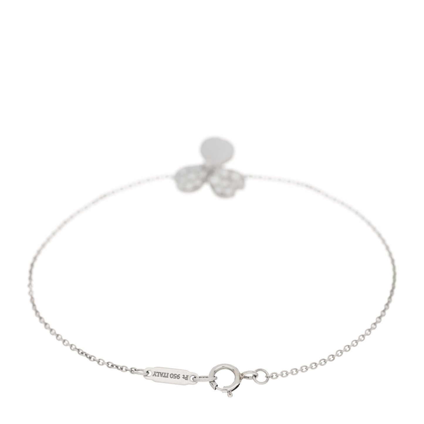 Platinum Diamond Paper Flowers Bracelet