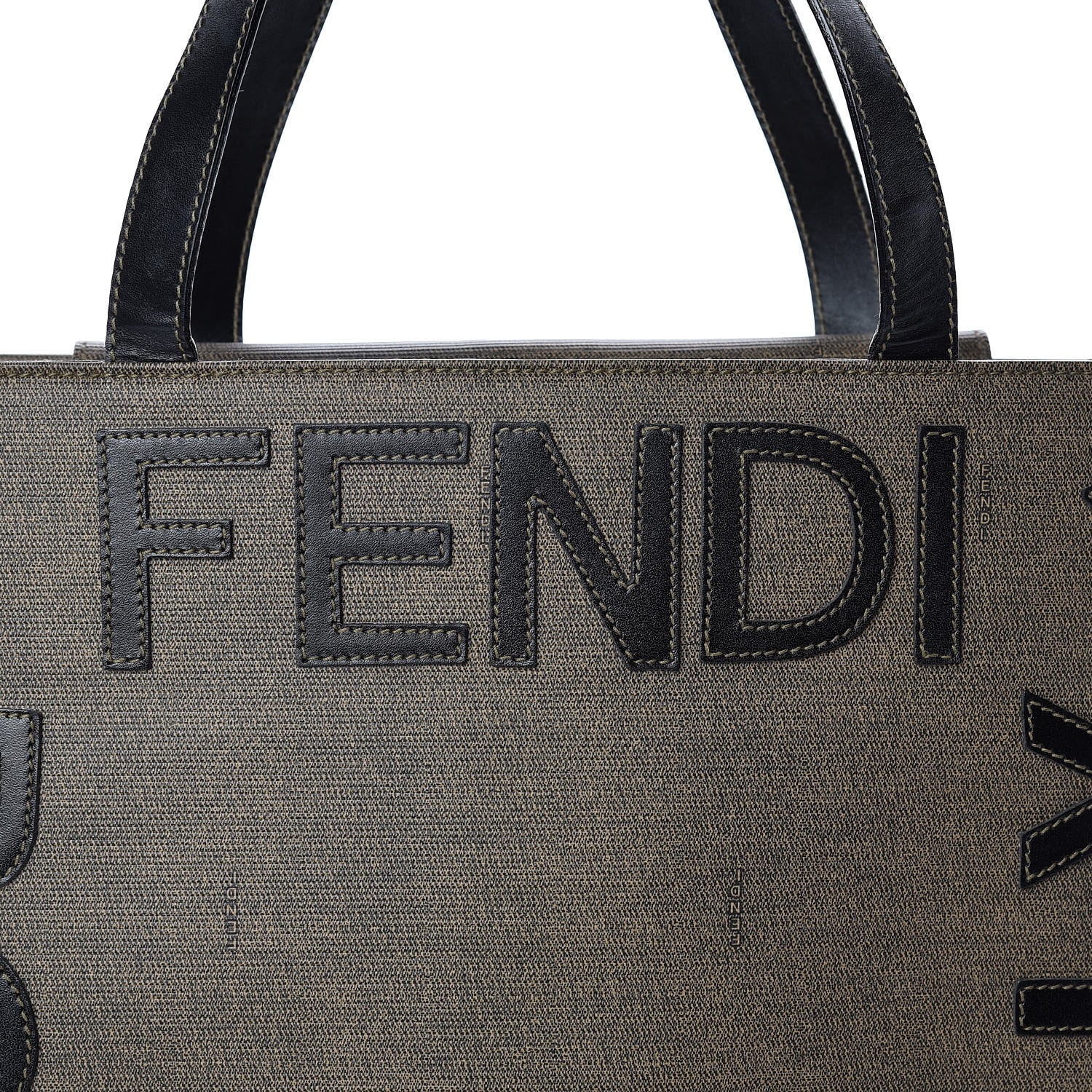 Fendi Canvas Roma 1925 Tote Tobacco 9 of 13