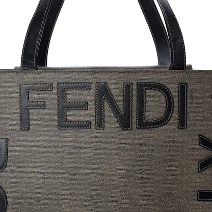 Fendi Canvas Roma 1925 Tote Tobacco 9 of 13