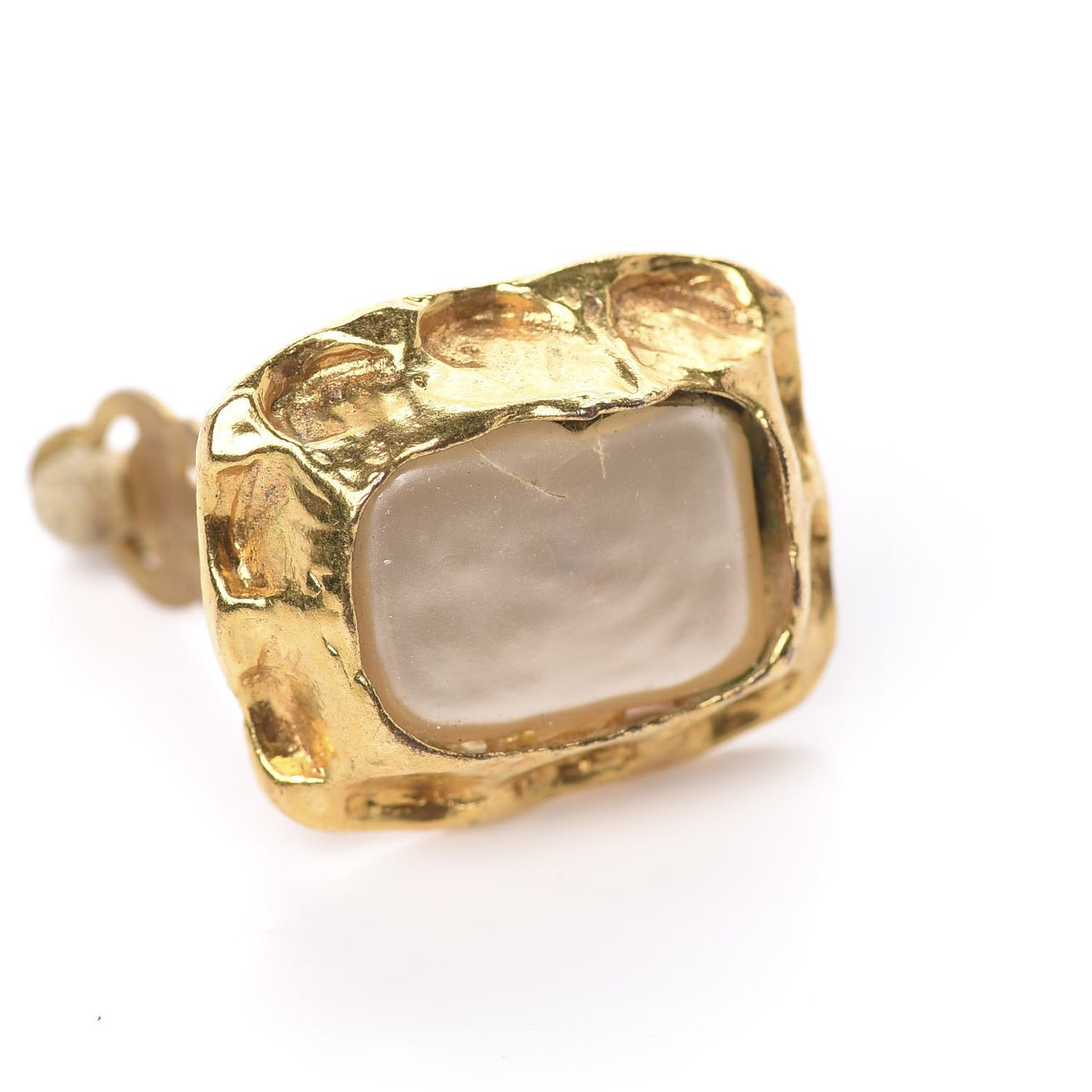 Pearl Clip On Earrings Gold