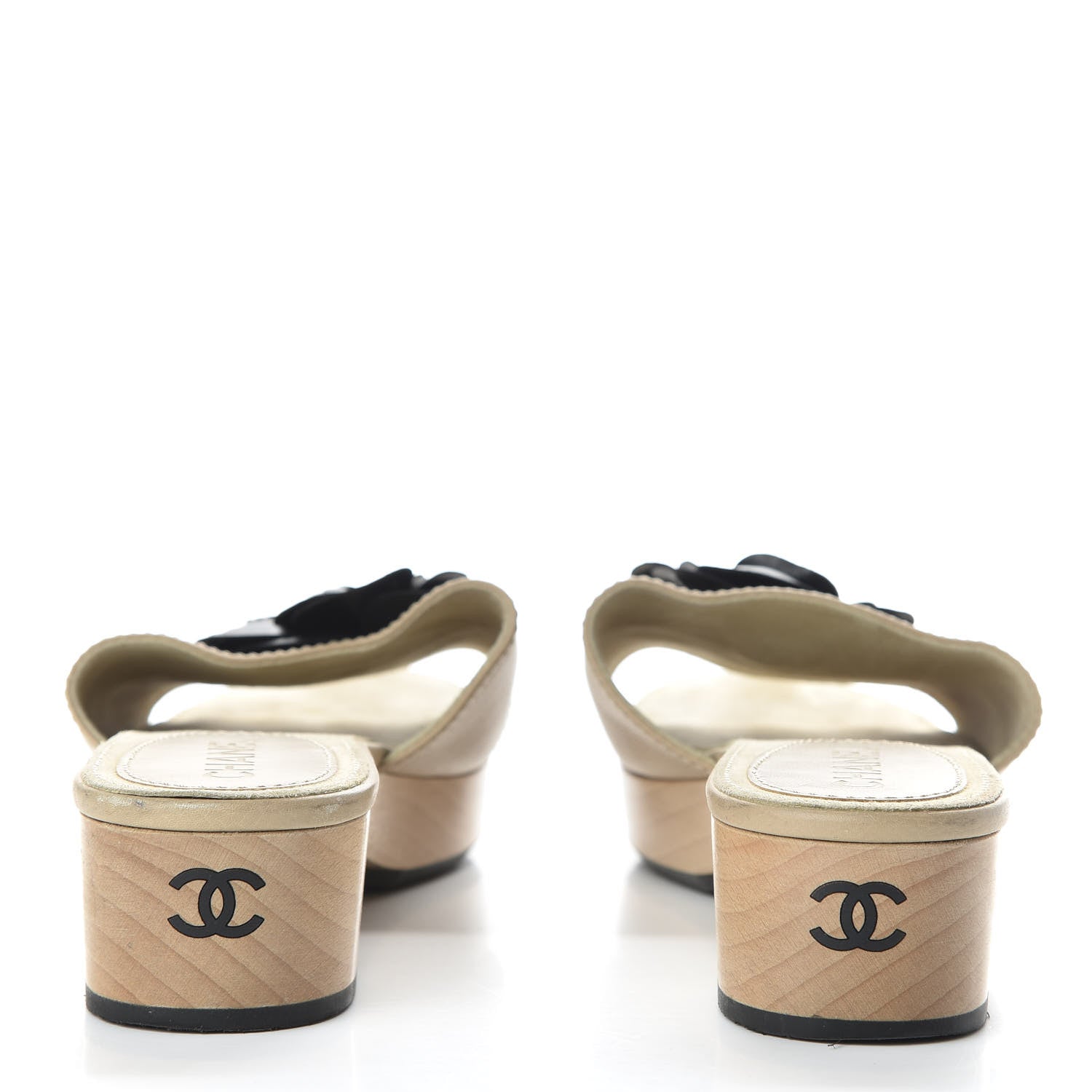 Chanel Calfskin Camellia Clogs 40 Beige 6 of 9