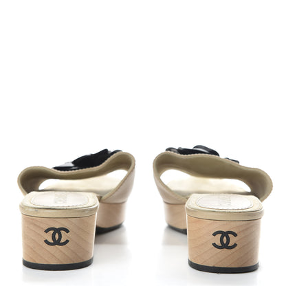 Chanel Calfskin Camellia Clogs 40 Beige 6 of 9