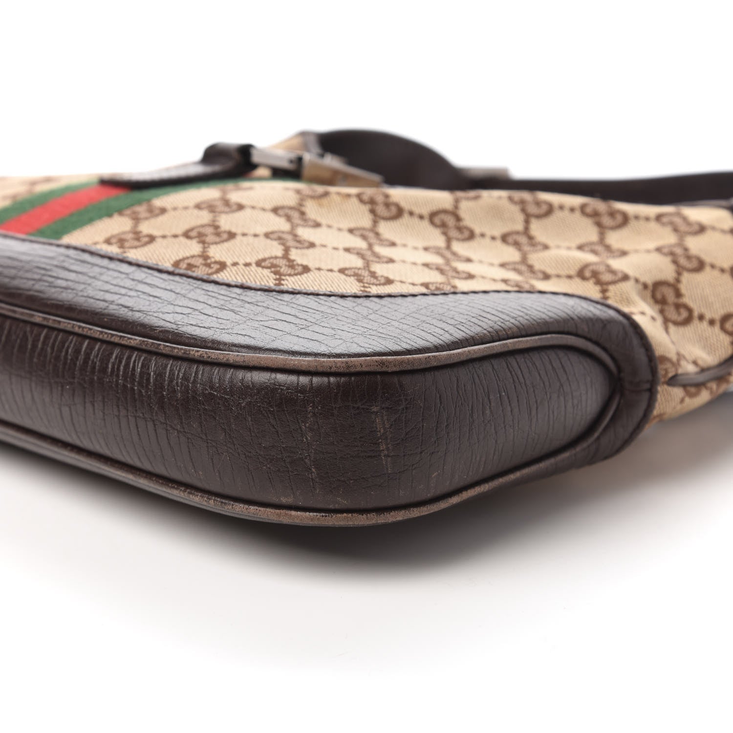 Gucci Monogram Web Jackie O Hobo Dark Brown 7 of 10