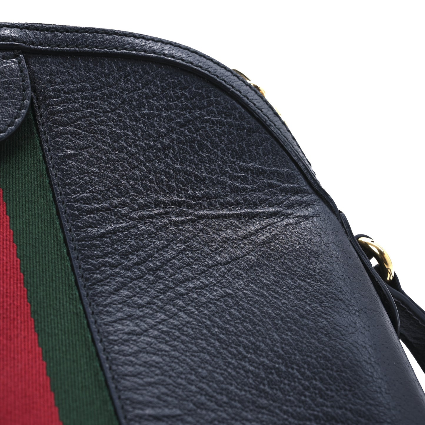 Calfskin GG Web Small Ophidia Dome Shoulder Bag Black