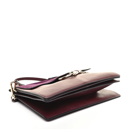 Chloe Calfskin Suede Medium Faye Shoulder Bag Dark Purple 4 of 10