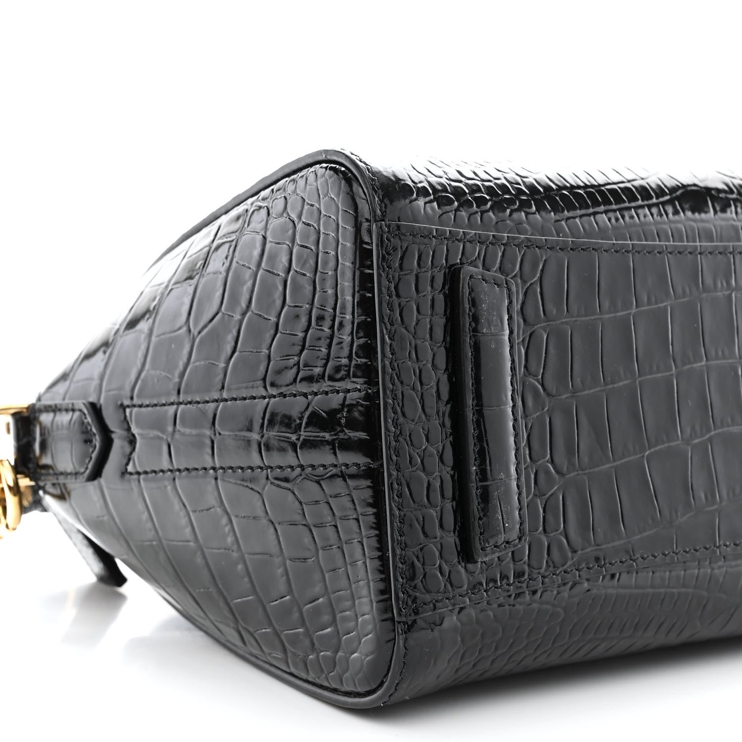 Givenchy Calfskin Crocodile Embossed Mini Antigona Black 9 of 13