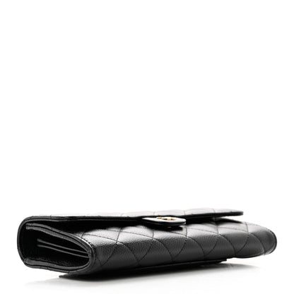 Chanel Caviar Quilted Large Gusset Flap Wallet Black 4 of 9