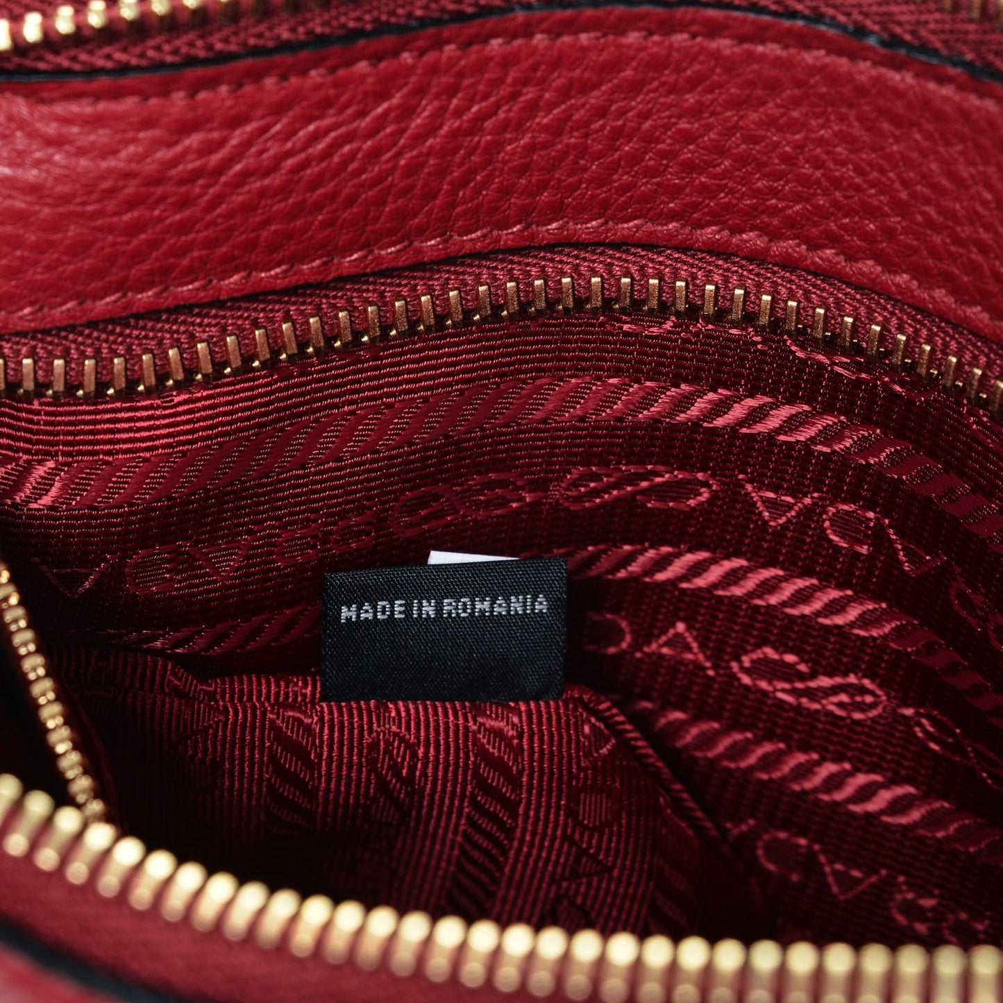 Vitello Phenix Double Zip Crossbody Bag Scarlatto