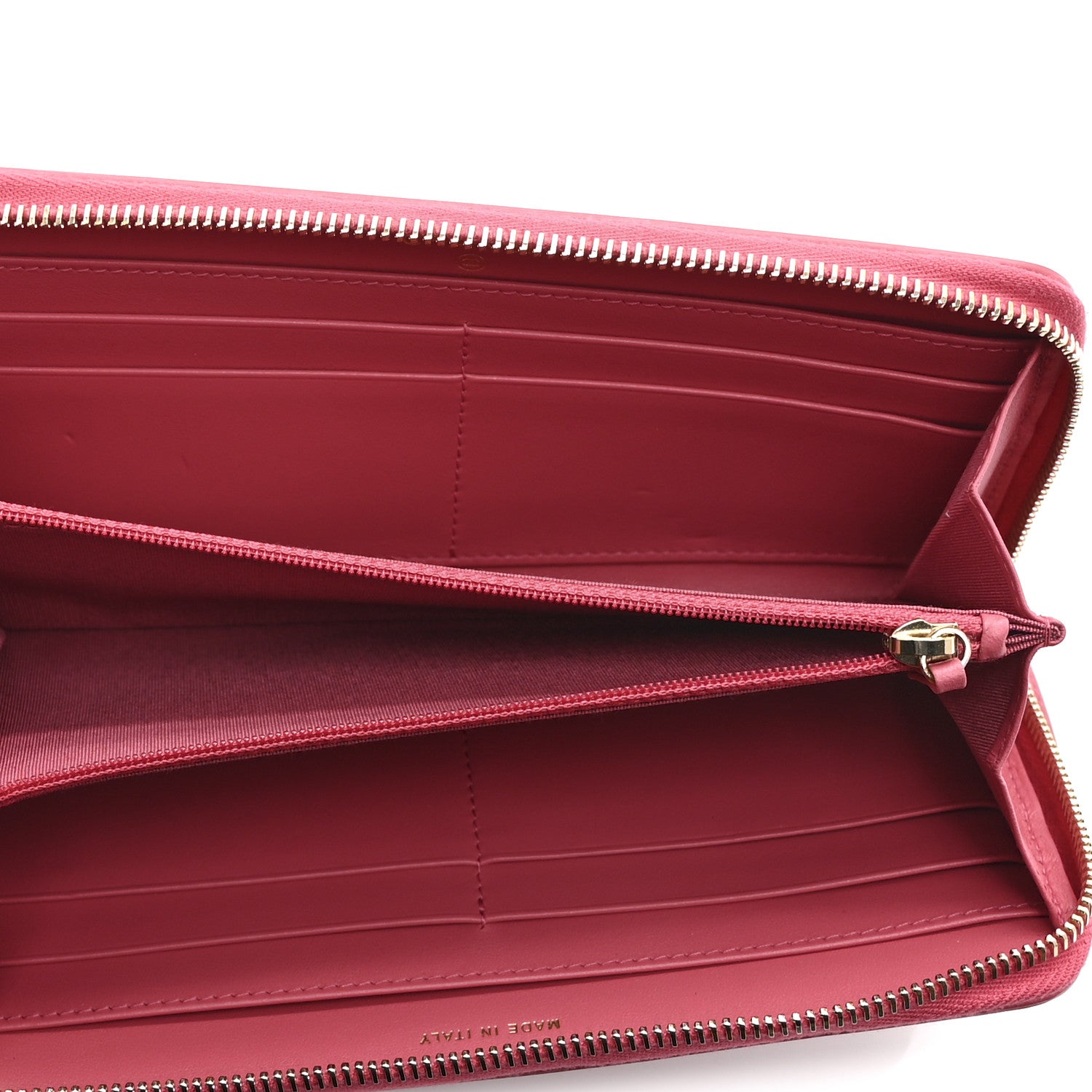 Chanel Caviar Quilted Large Filigree Zip Around Wallet Pink 5 of 11