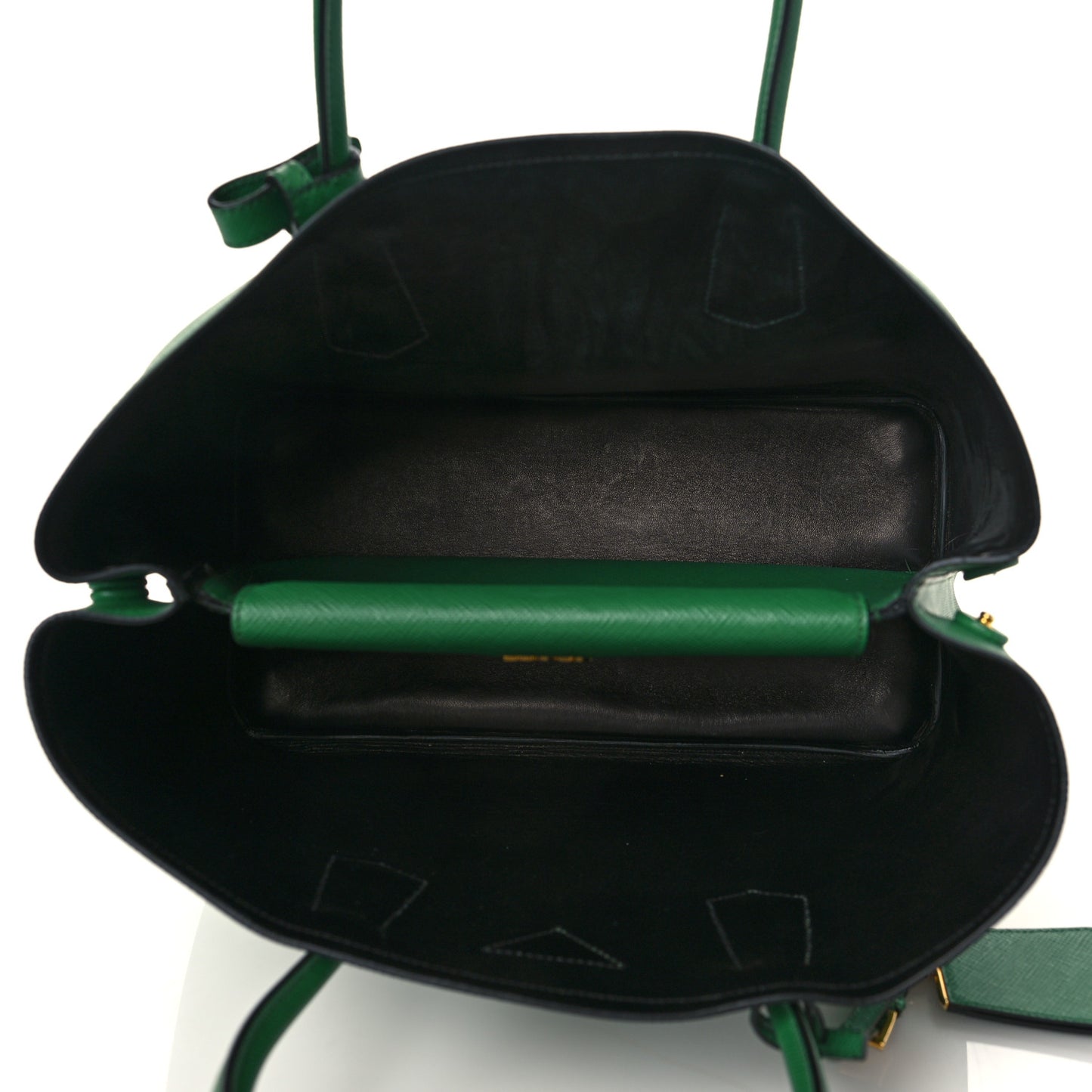 Saffiano Cuir Medium Double Bag Verde