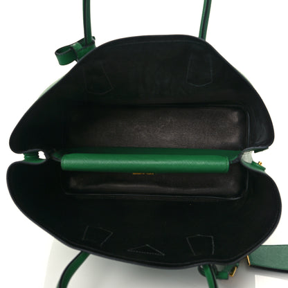 Prada Saffiano Cuir Medium Double Bag Verde 5 of 10