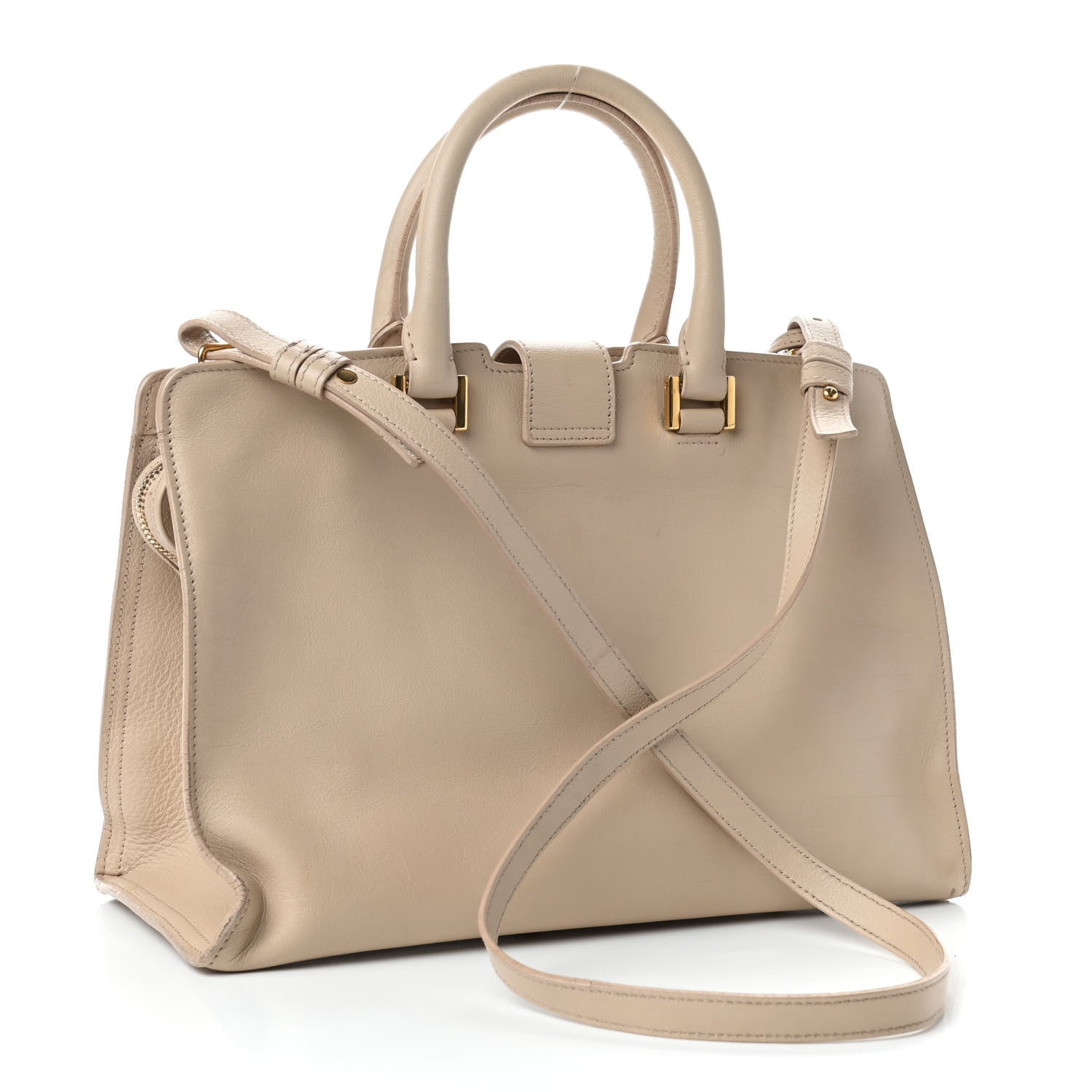 Saint Laurent Calfskin Small Classic Y Cabas Beige 2 of 7