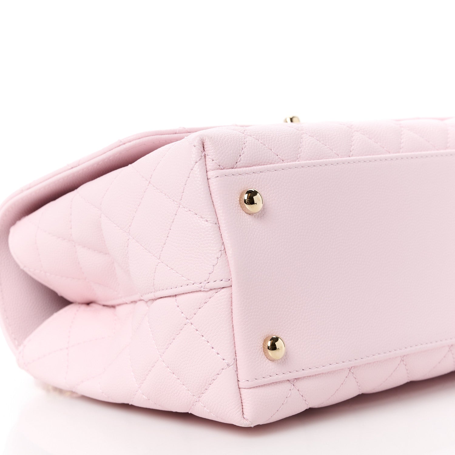Chanel Caviar Quilted Small Coco Handle Flap Light Pink 10 of 11