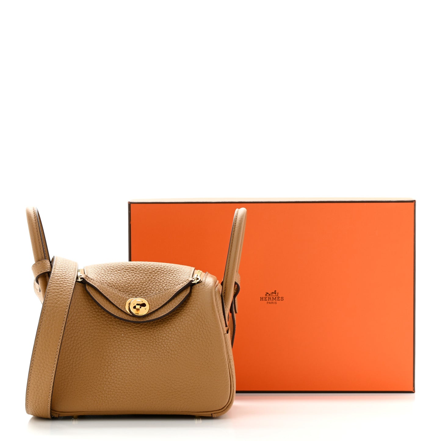 Taurillon Clemence Mini Lindy 20 Biscuit