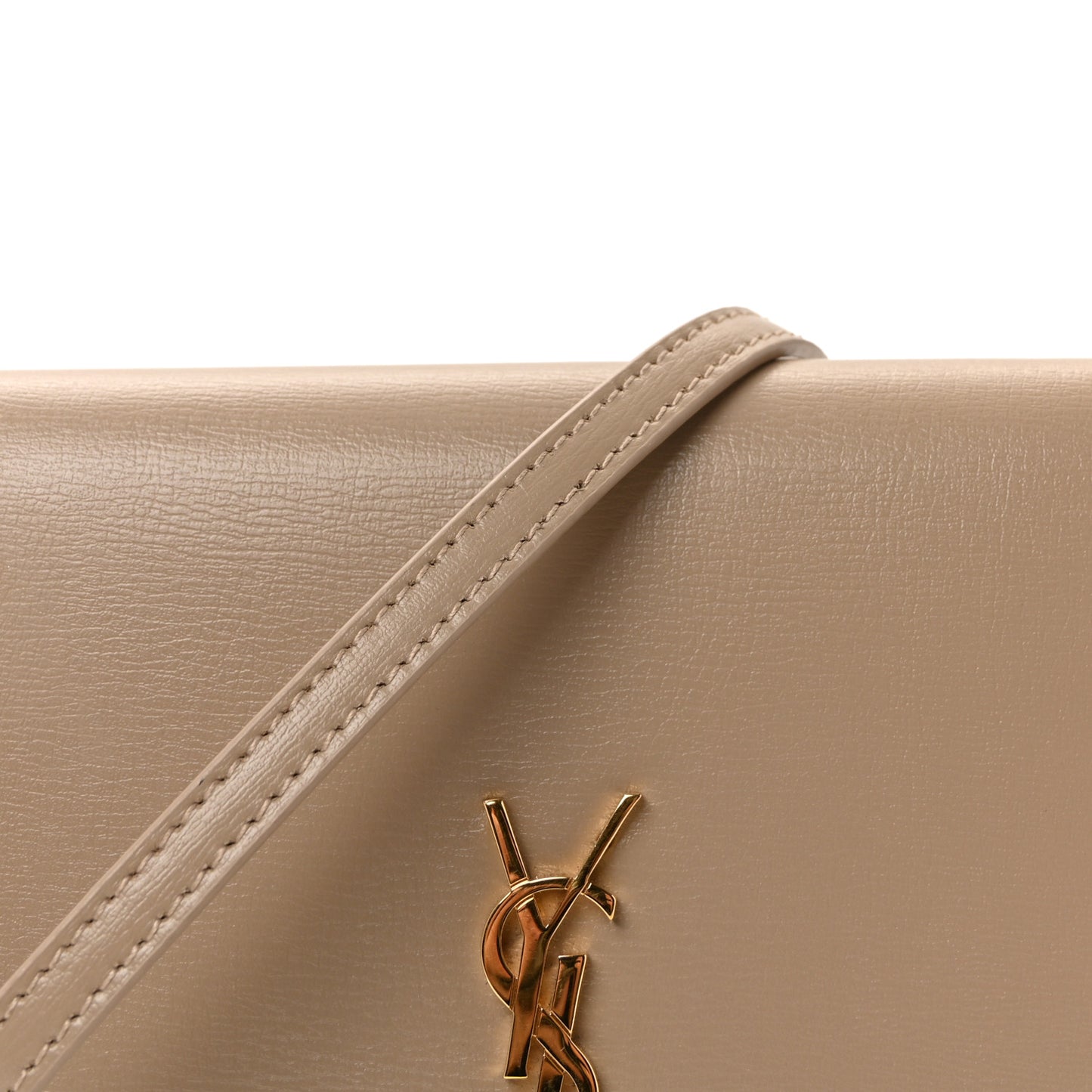 Smooth Calfskin Monogram Phone Holder Crossbody Dark Beige