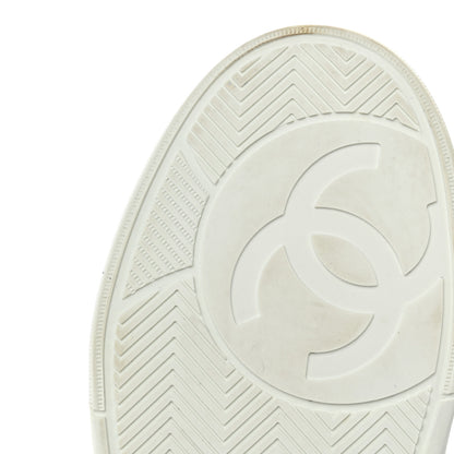 Chanel Suede Calfskin Womens CC Logo Sneakers 38 Navy 11 of 11
