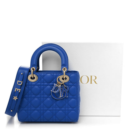 Christian Dior Lambskin Cannage Small My ABCDior Lady Dior Blue 12 of 12