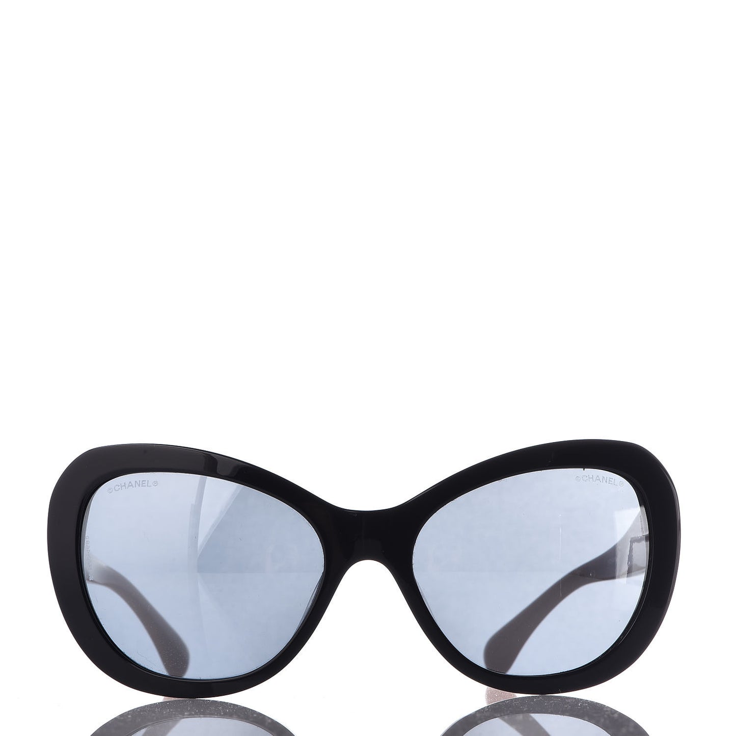 Acetate Cat Eye Sunglasses 5321-A Black Beige
