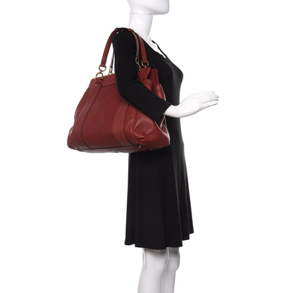Gucci Calfskin Shoulder Bag Dark Red 2 of 11