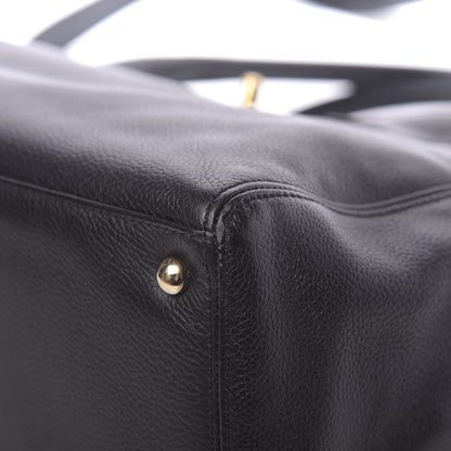Chanel Calfskin Cerf Shopper Tote Black 14 of 16