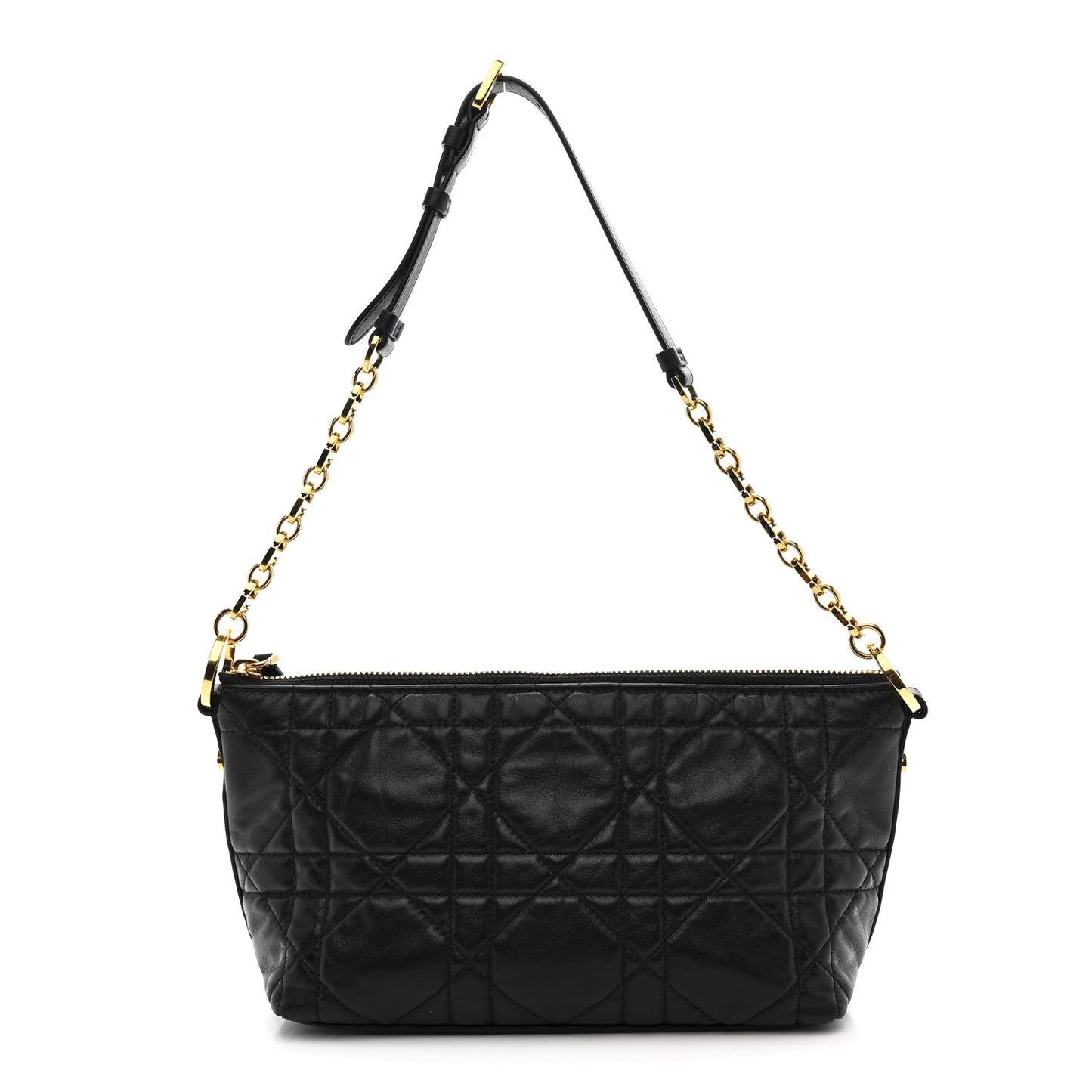 Lambskin Macrocannage DiorStar Hobo Bag Black