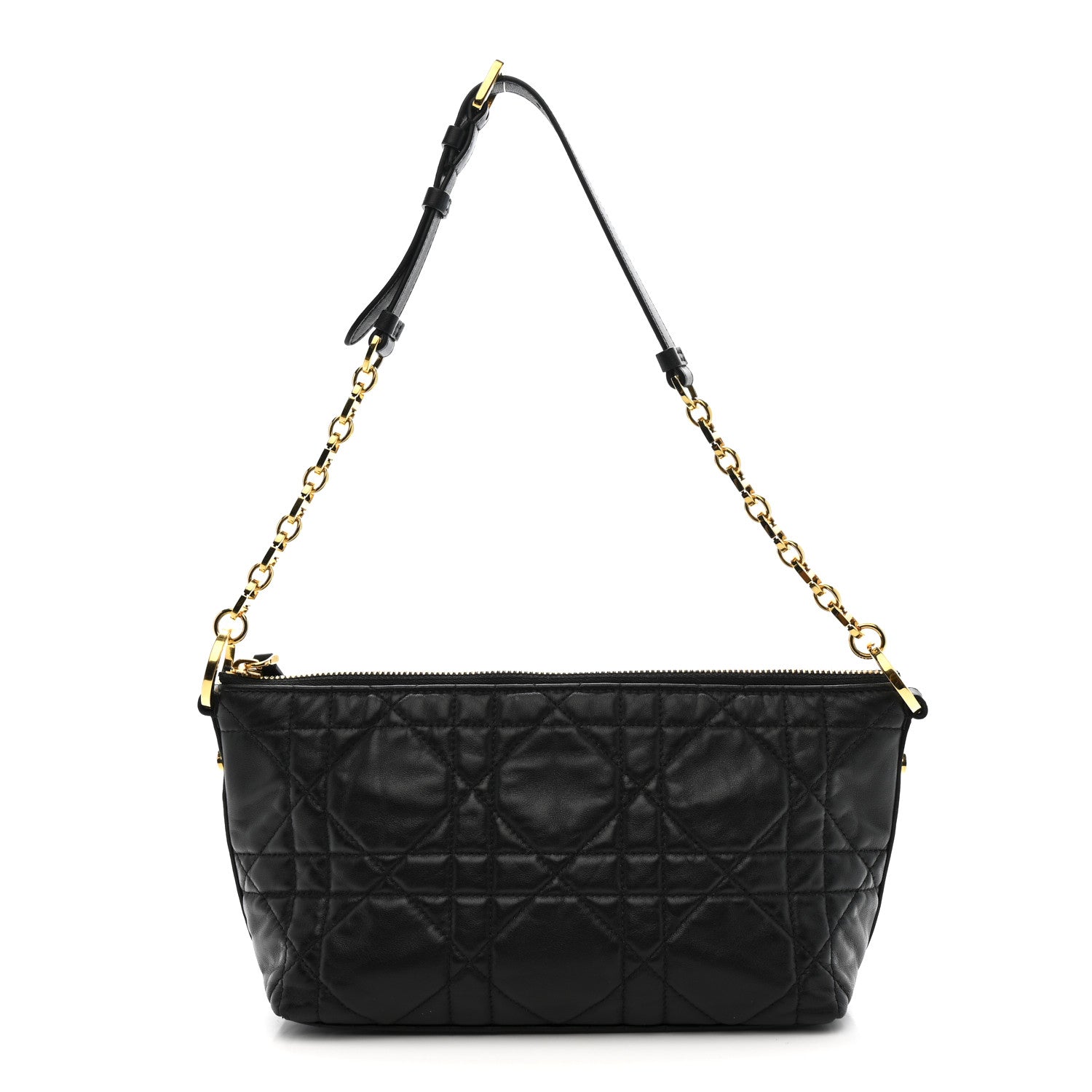 Christian Dior Lambskin Macrocannage DiorStar Hobo Bag Black 1 of 11