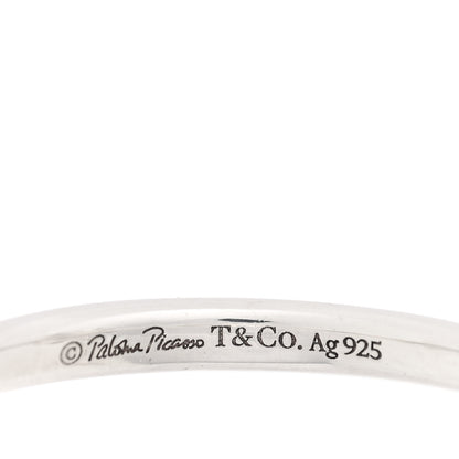 Tiffany Sterling Silver Freshwater Pearl Paloma Picasso Olive Leaf Ring 46 3.75 4 of 4
