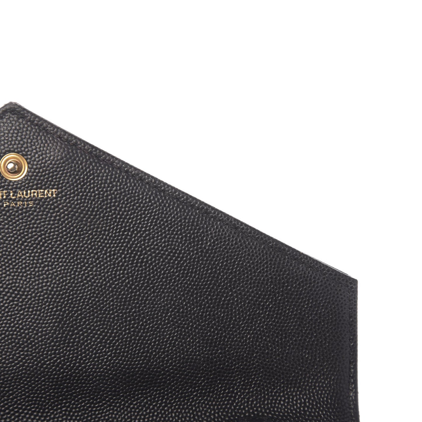 Grain De Poudre Matelasse Chevron Monogram Chain Wallet Black