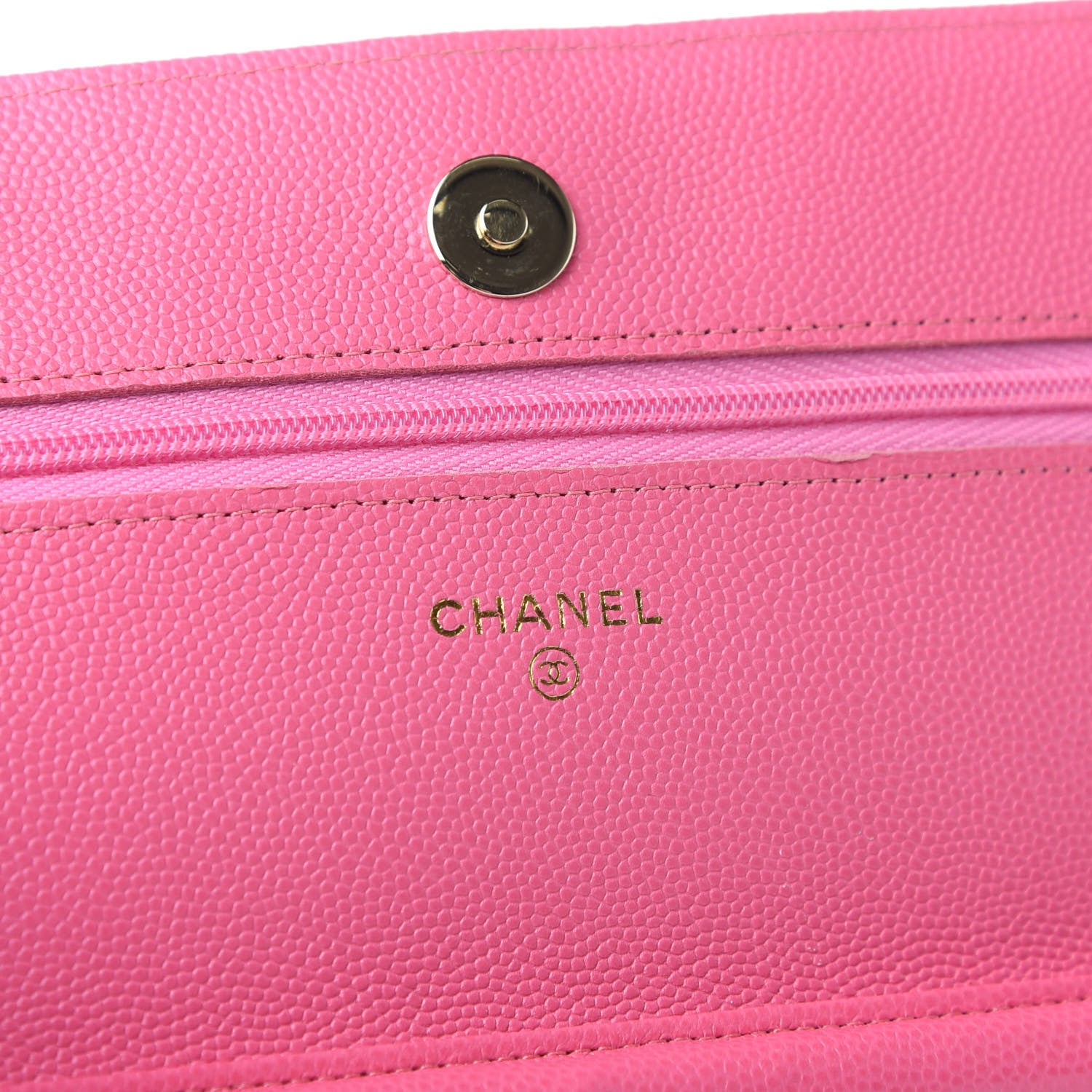 Chanel Caviar Quilted Wallet on Chain WOC Pink 8 of 10