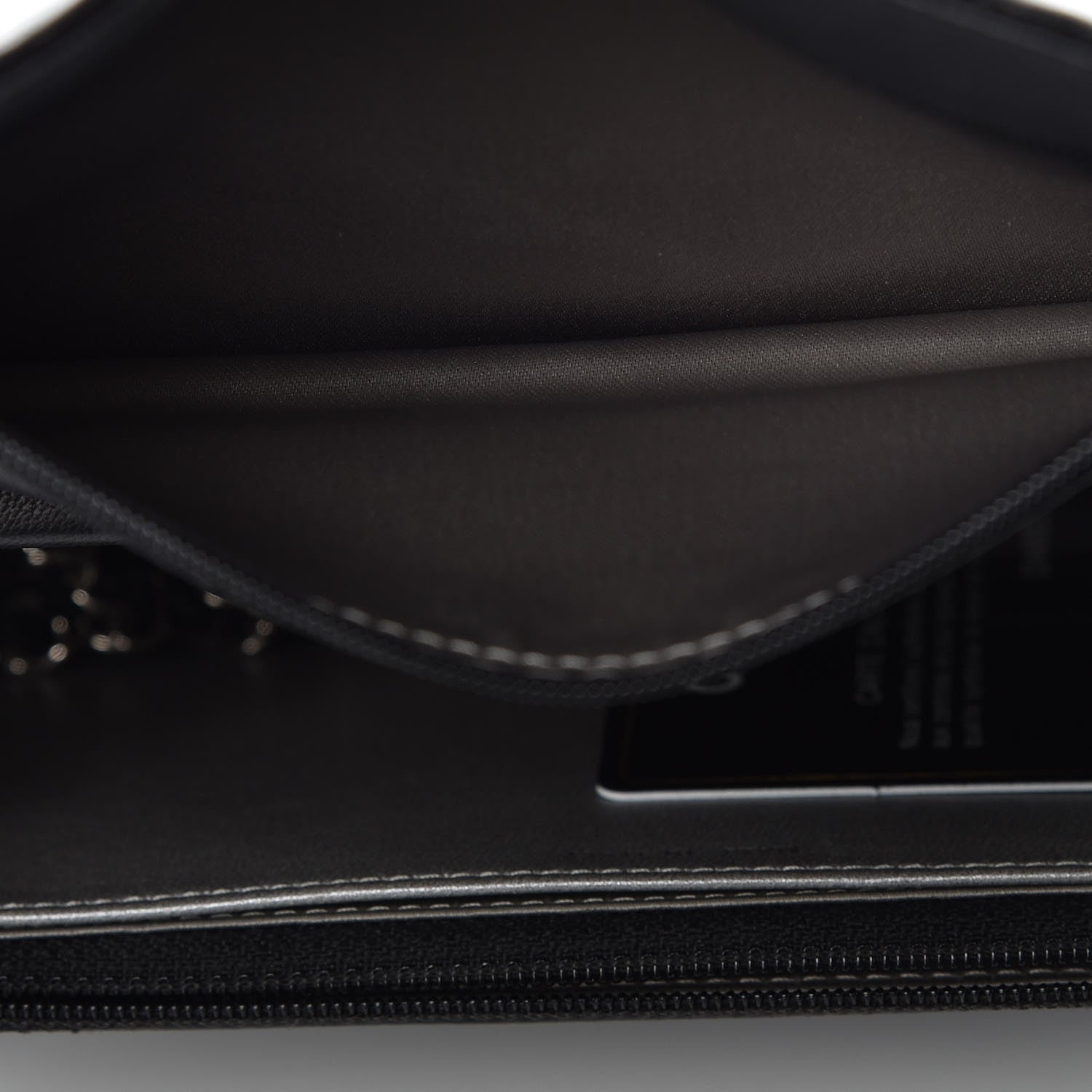 Chanel Lambskin Camellia Embossed Wallet On Chain WOC Black 9 of 18